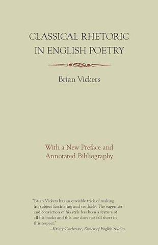 Classical Rhetoric in English Poetry