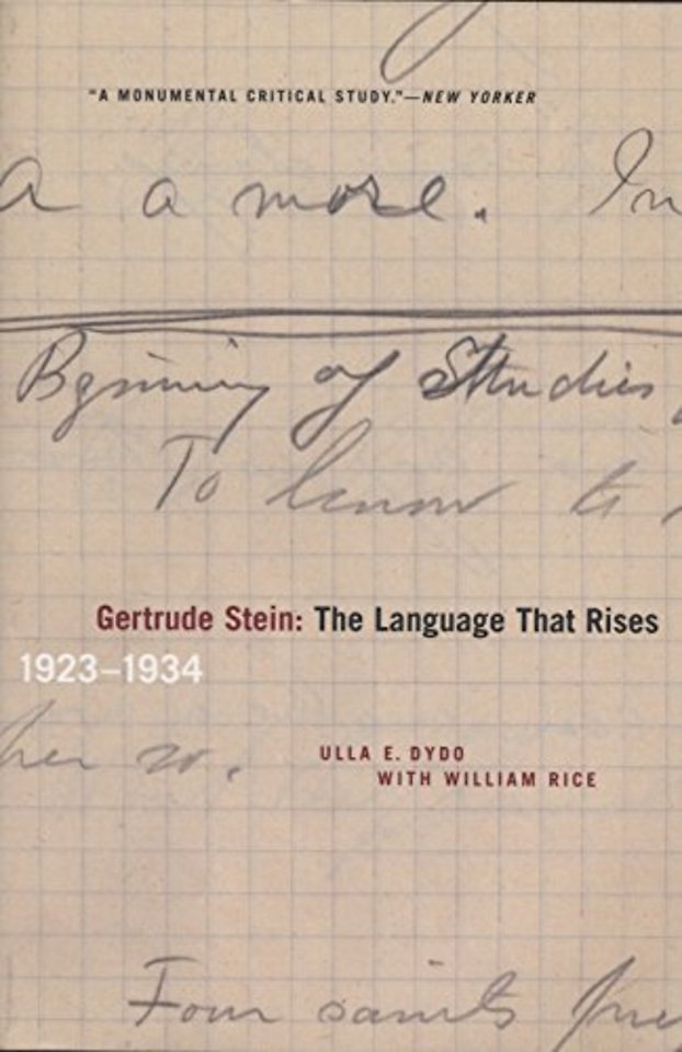 Gertrude Stein – The Language That Rises – 1923–1934