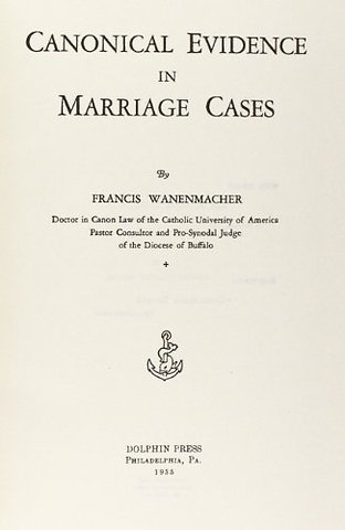 Canonical Evidence in Marriage