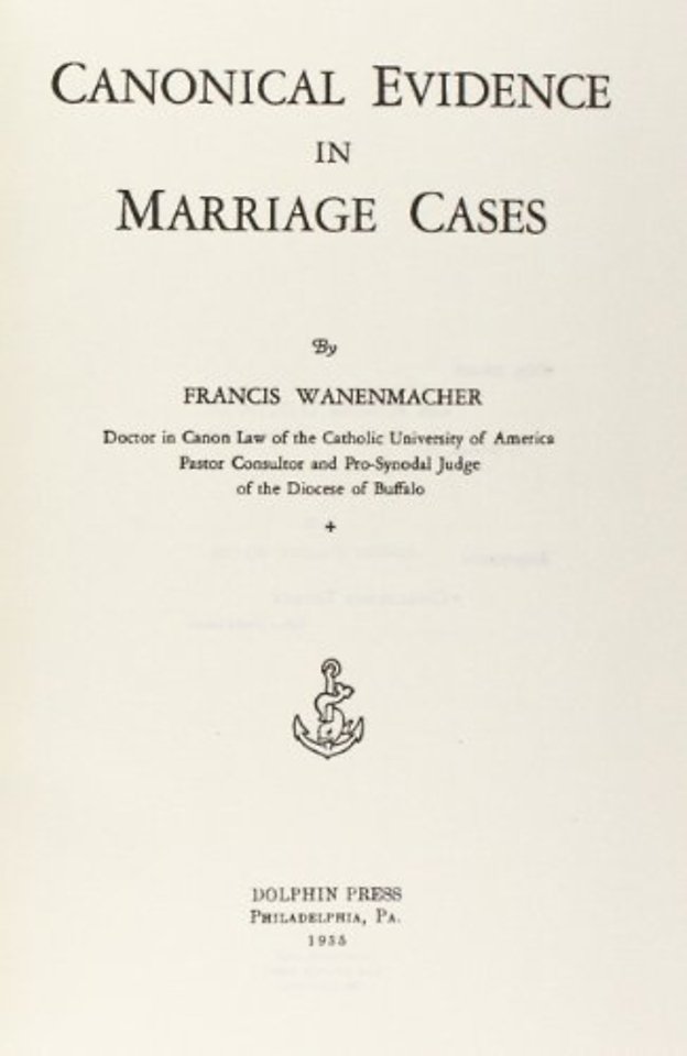 Canonical Evidence in Marriage