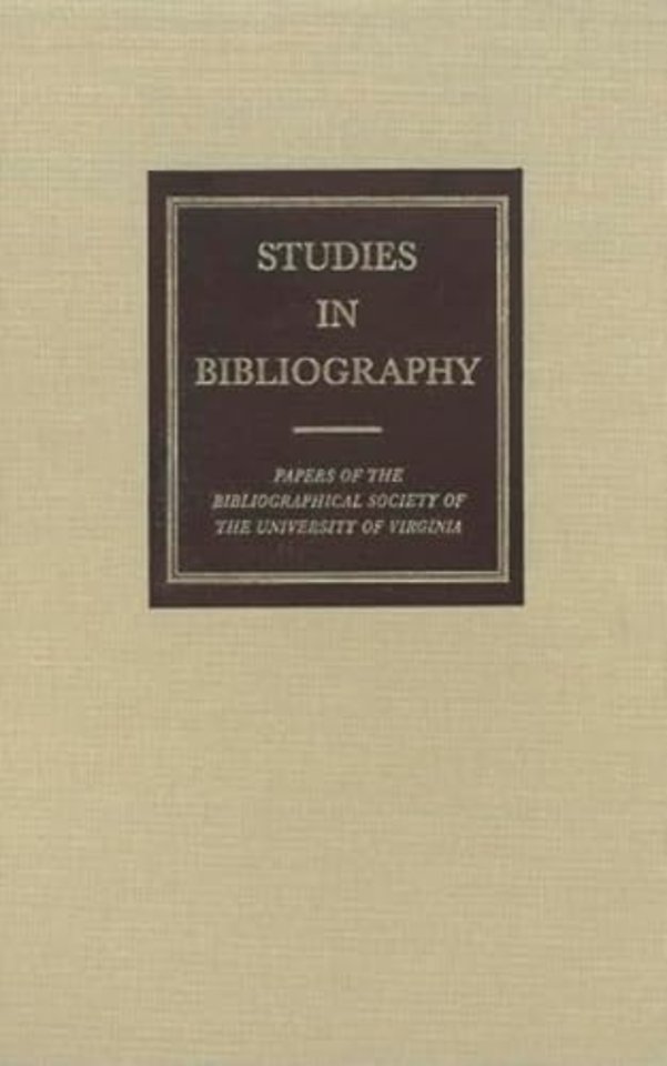 Studies in Bibliography Volume 61