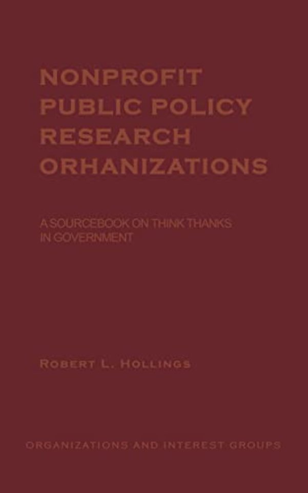 Nonprofit Public Policy Research Organizations