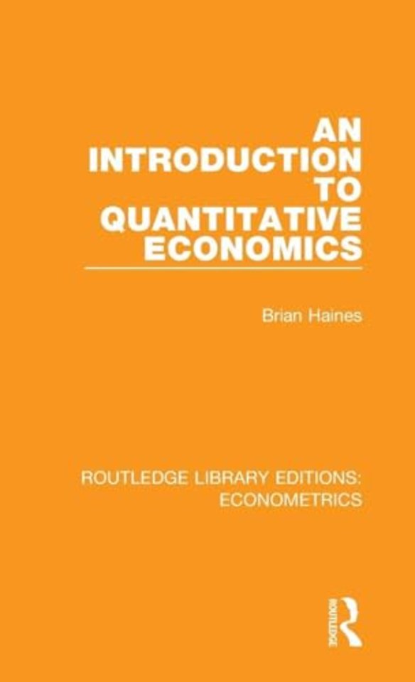 Introduction to Quantitative Economics