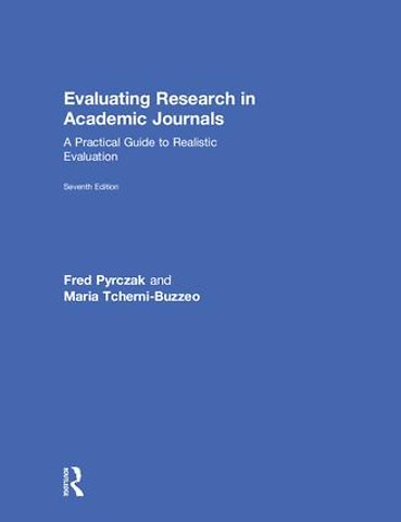 Evaluating Research in Academic Journals