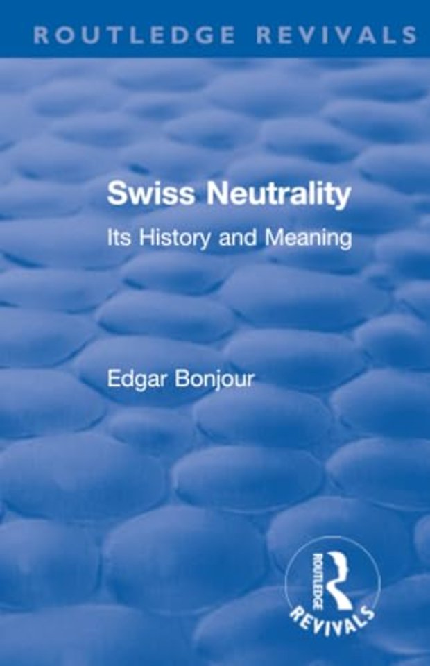 Revival: Swiss Neutrality (1946)