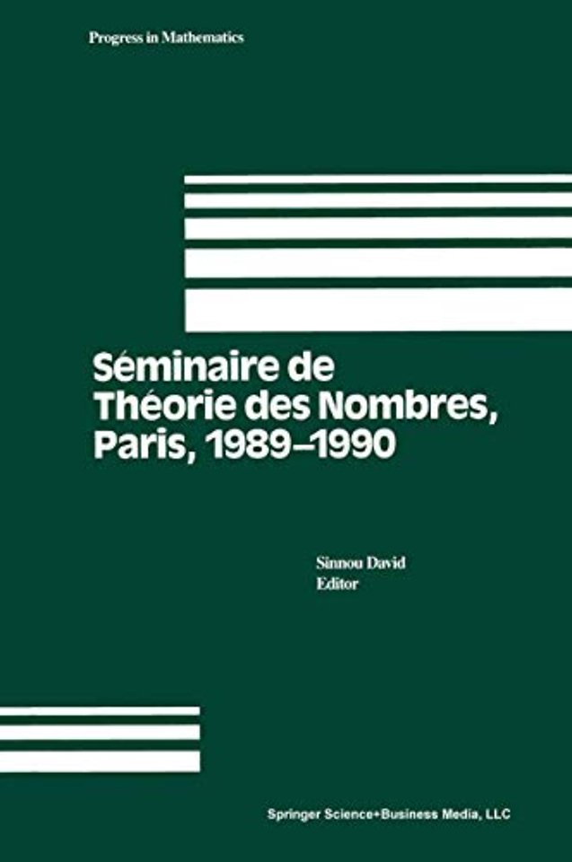 Seminaire de Theorie des Nombres, Paris 1989-1990