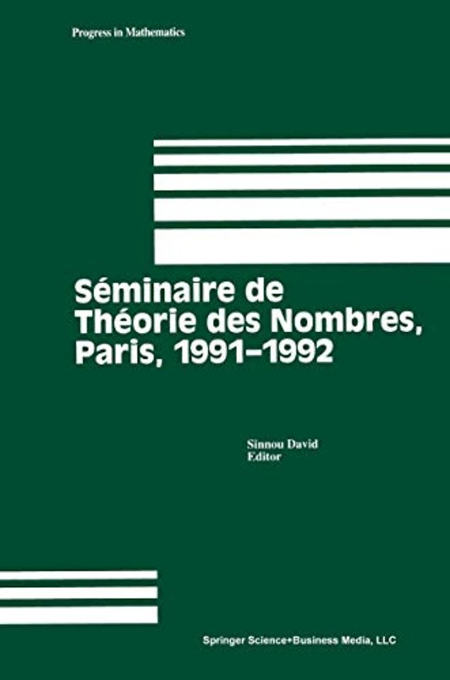 Seminaire de Theorie des Nombres, Paris, 1991-1992