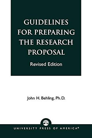 Guidelines for Preparing the Research Proposal