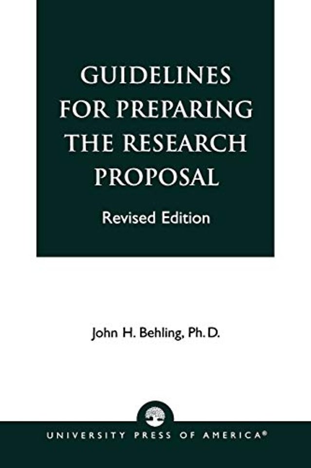 Guidelines for Preparing the Research Proposal