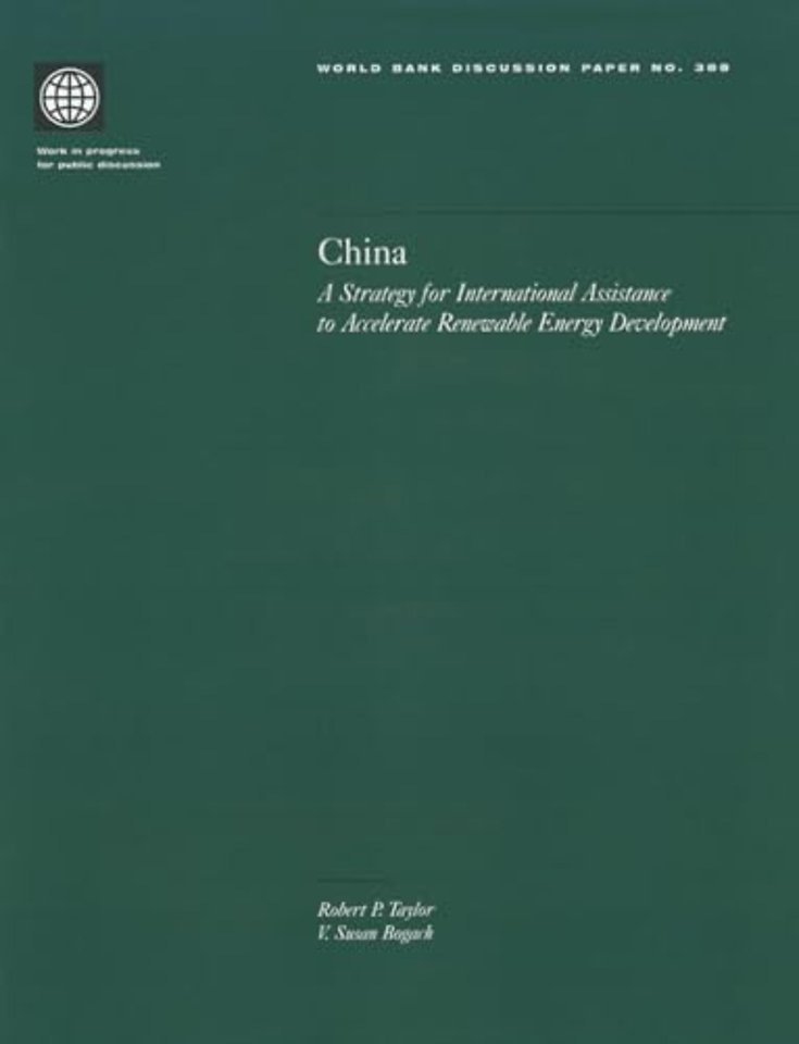 China – A Strategy for International Assistance to Accelerate Renewable Energy Development