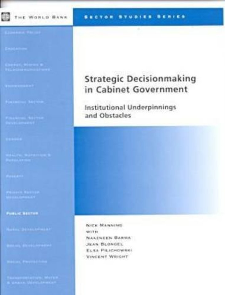 Strategic Decisionmaking in Cabinet Government – Institutional Underpinnings and Obstacles