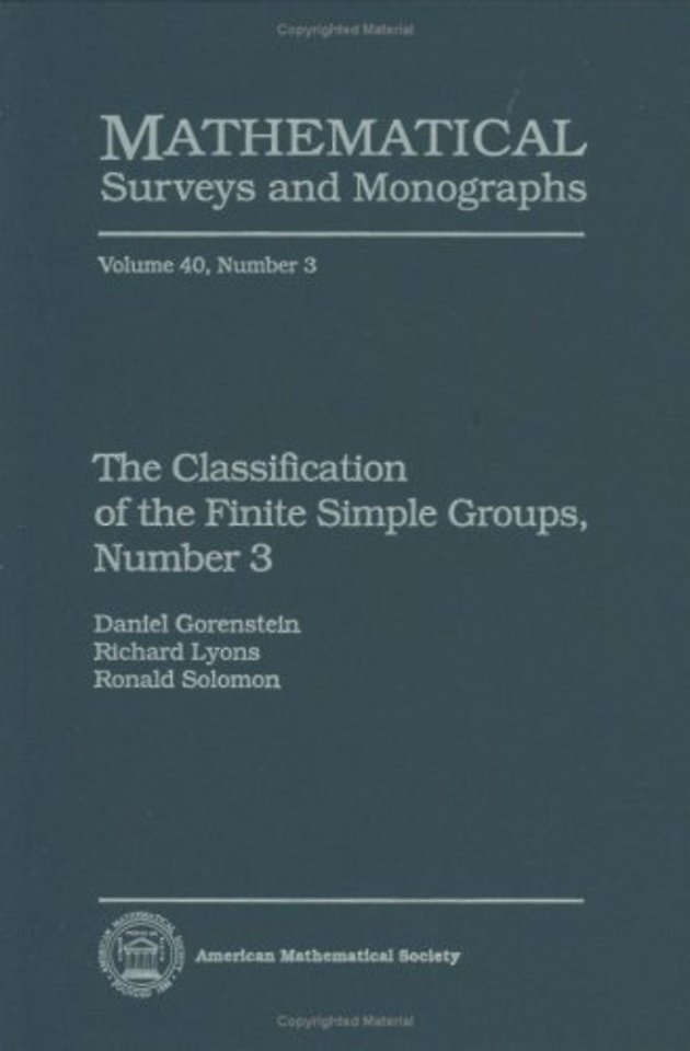 The Classification of the Finite Simple Groups No. 3