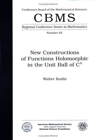 New Constructions of Functions Holomorphic in th – Regional Conference