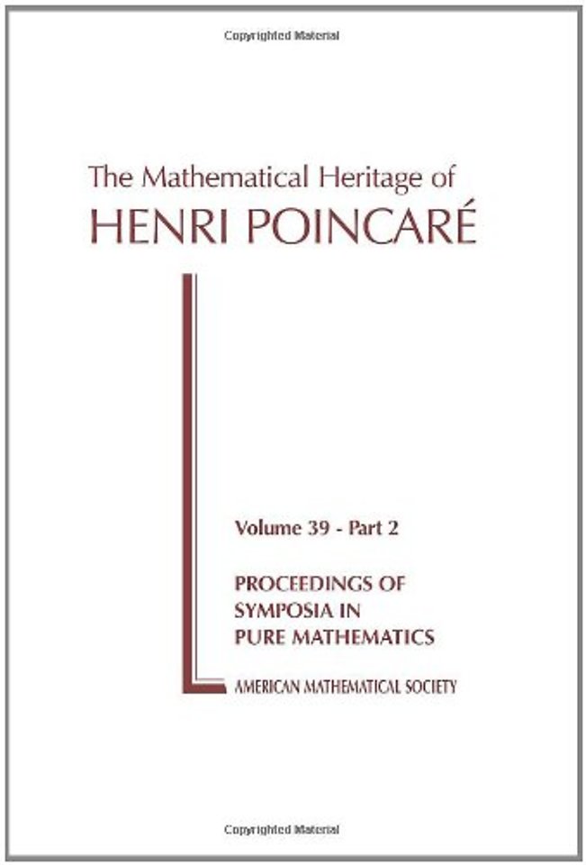 The Mathematical Heritage of Henri Poincare, Part 2
