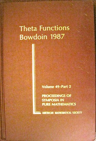 Theta Functions, Part 2 – Bowdoin 1987