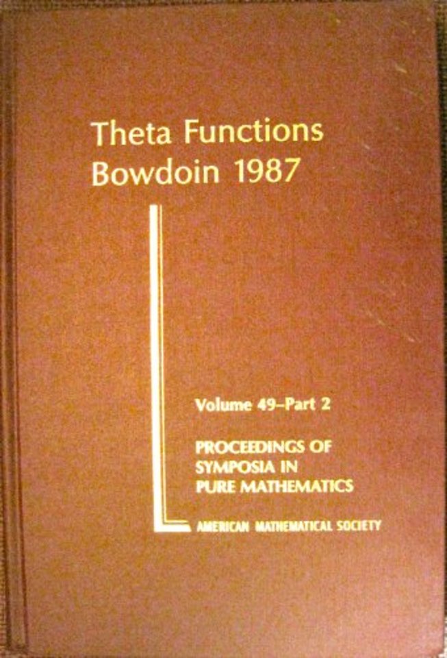 Theta Functions, Part 2 – Bowdoin 1987