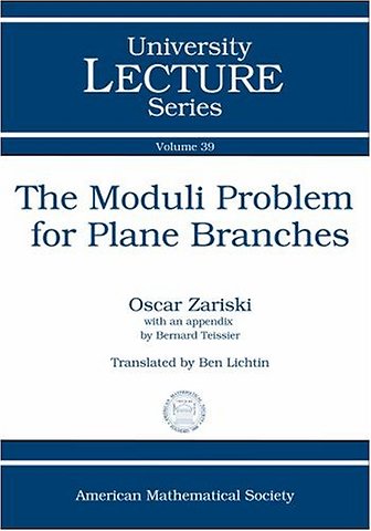 Moduli Problem for Plane Branches