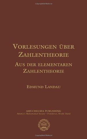 Vorlesungen Uber Zahlentheorie – Aus Der Elementaren Zahlentheorie