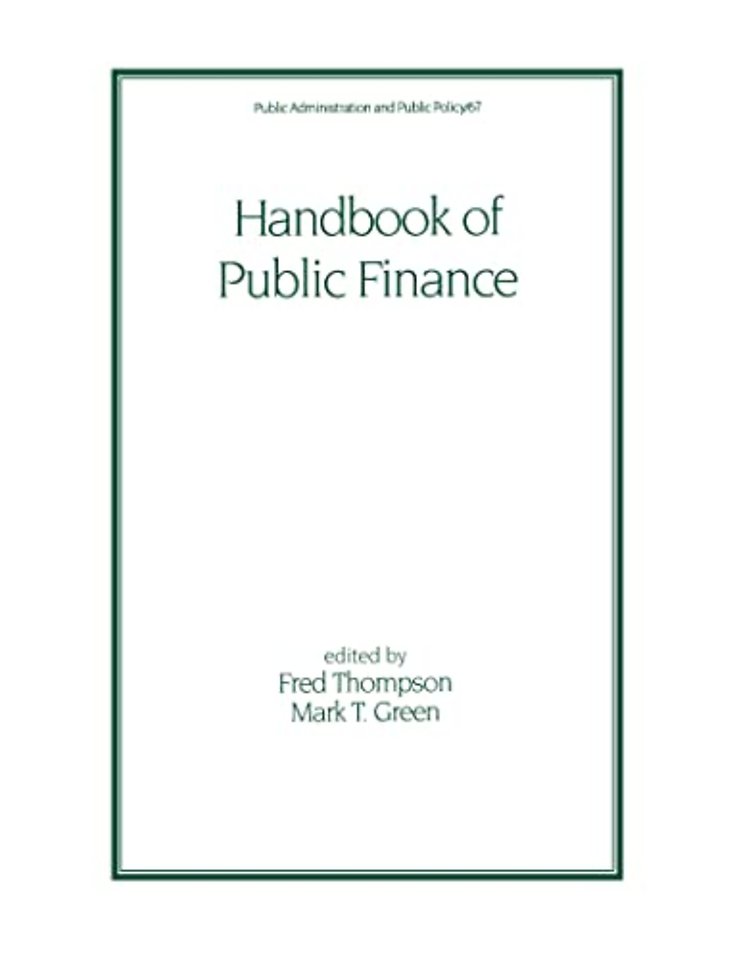 Handbook of Public Finance
