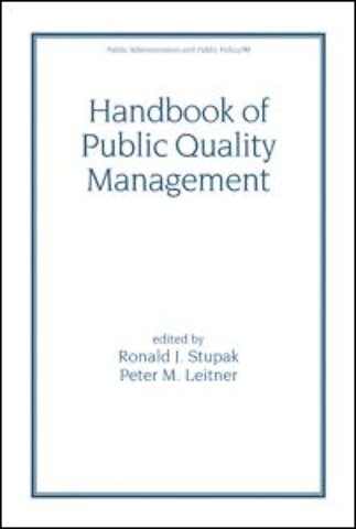 Handbook of Public Quality Management