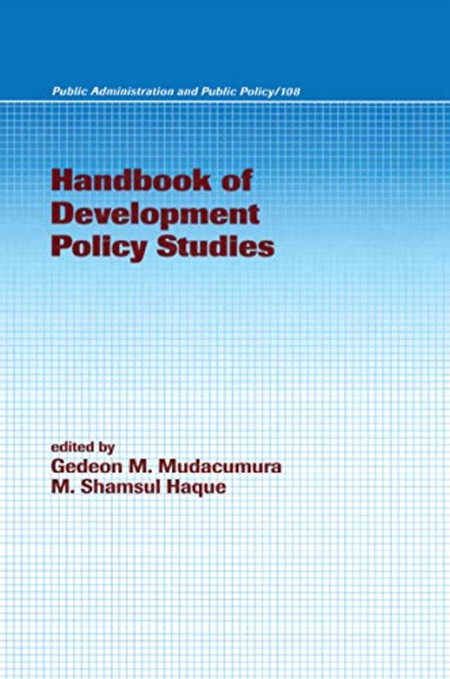 Handbook of Development Policy Studies