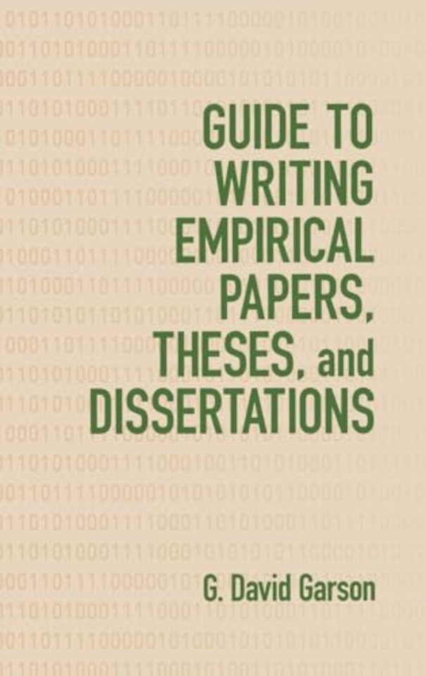 Guide to Writing Empirical Papers, Theses, and Dissertations