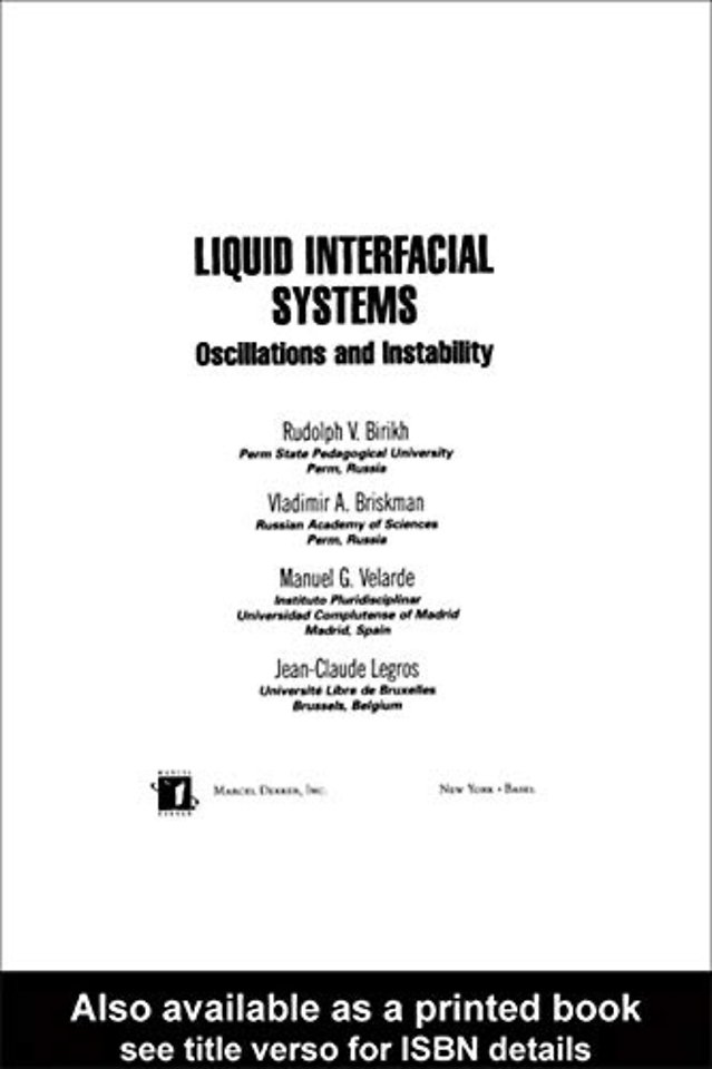 Liquid Interfacial Systems