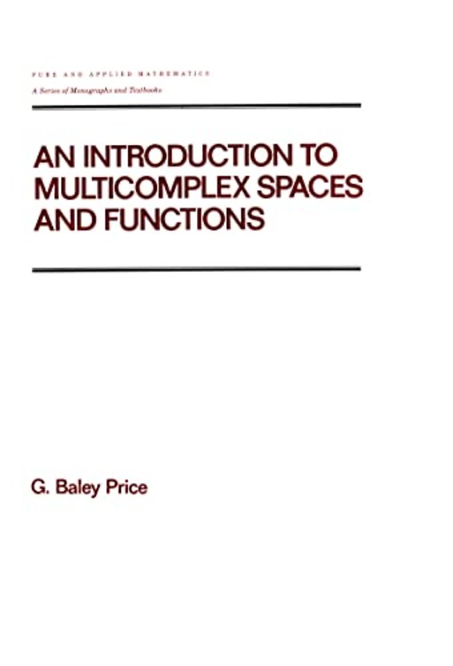 Introduction to Multicomplex SPates and Functions