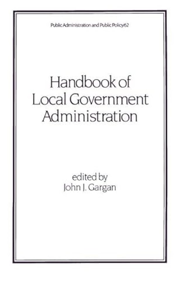 Handbook of Local Government Administration