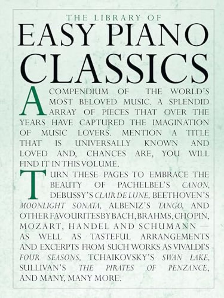 Library Of Easy Piano Classics