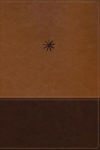 NBLA, Biblia Cronologica de Estudio, Interior a cuatro colores, Leathersoft, dos tonos cafe, Comfort Print
