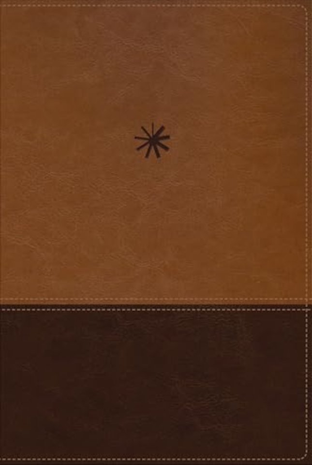 NBLA, Biblia Cronologica de Estudio, Interior a cuatro colores, Leathersoft, dos tonos cafe, Comfort Print