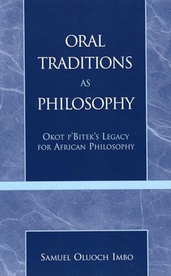 Oral Traditions as Philosophy