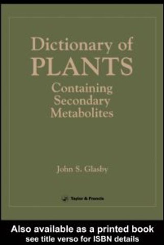 Directory Of Plants Containing Secondary Metabolites