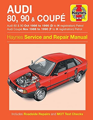 Audi 80, 90 & Coupe Petrol (Oct 86 - 90) Haynes Repair Manual