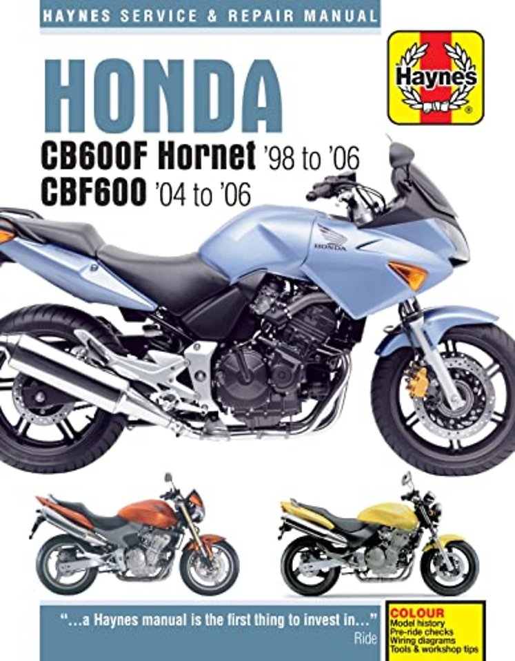 Honda CB600F Hornet & CBF600 (98 – 06) Haynes Repair Manual