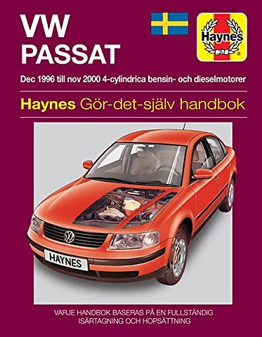 VW Passat dec (1996 – Nov 2000) Haynes Repair Manual (svenske utgava)