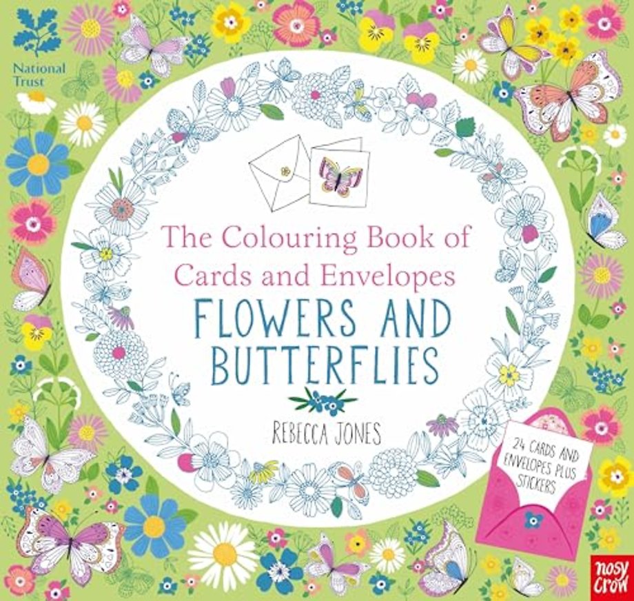 National Trust: The Colouring Book of Cards and Envelopes - Flowers and Butterflies