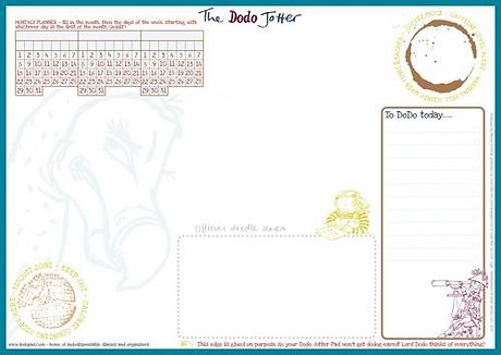 The Dodo Jotter Pad - A3 Desk Sized Jotter-Scribble-Doodle-to-do-List-Tear-off-Notepad