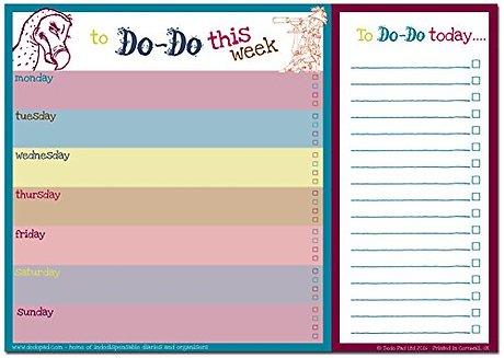 Dodo Daily to Do List Notepad (A4) Classic
