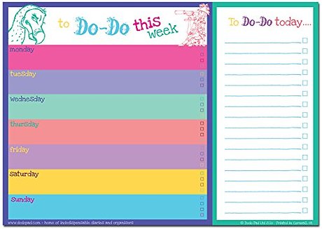 Dodo Daily to Do List Notepad (A4) Bright
