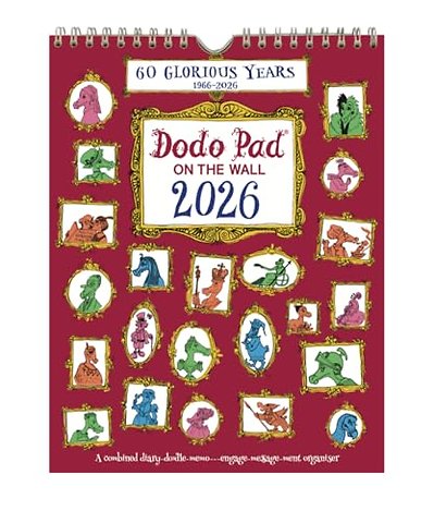 The Dodo Pad On The Wall 2026 - Calendar Year Wall Hanging Week to View Calendar Organiser