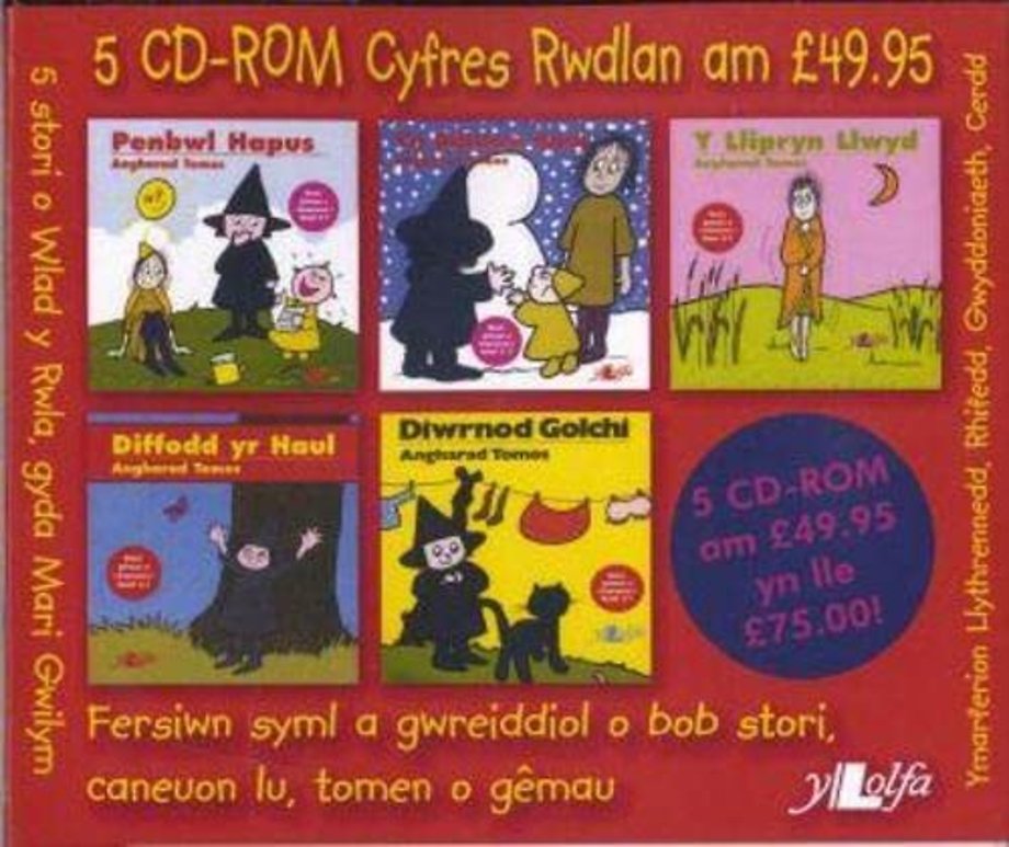 5 CD-ROM Cyfres Rwdlan