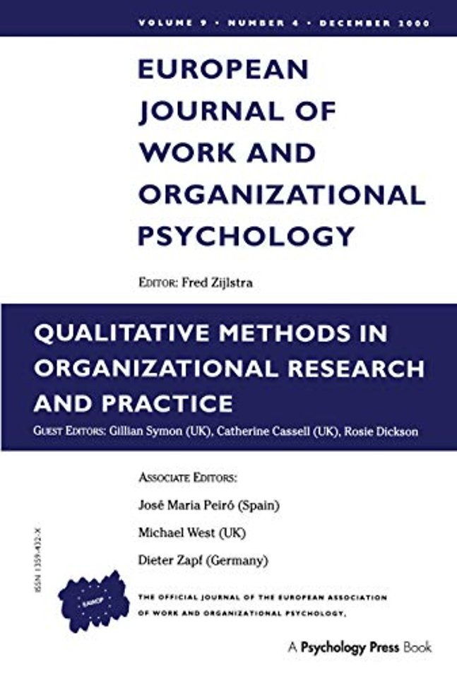 Qualitative Methods in Organizational Research and Practice