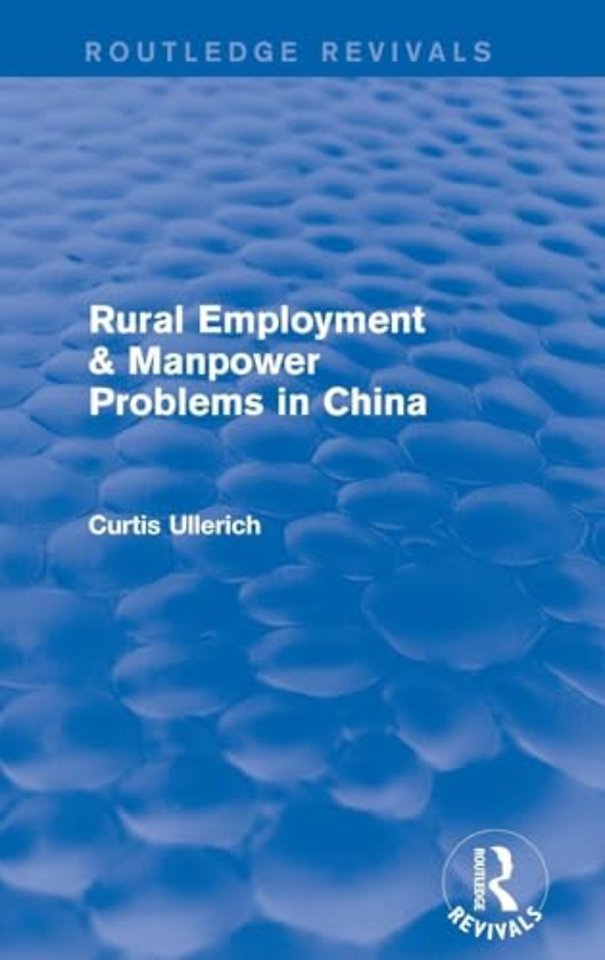 Rural Employment & manpower problems in China