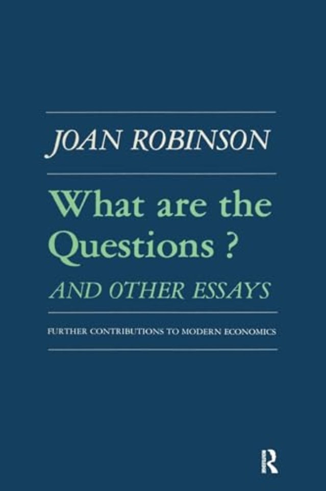 What are the Questions and Other Essays