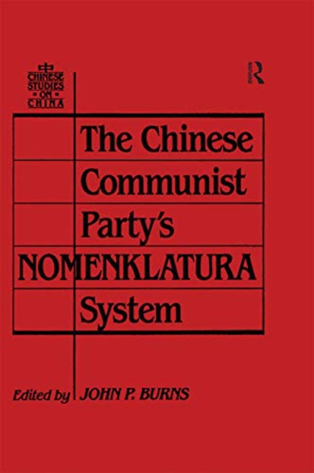 Chinese Communist Party's Nomenklatura System