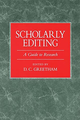 Scholarly Editing – A Guide to Research