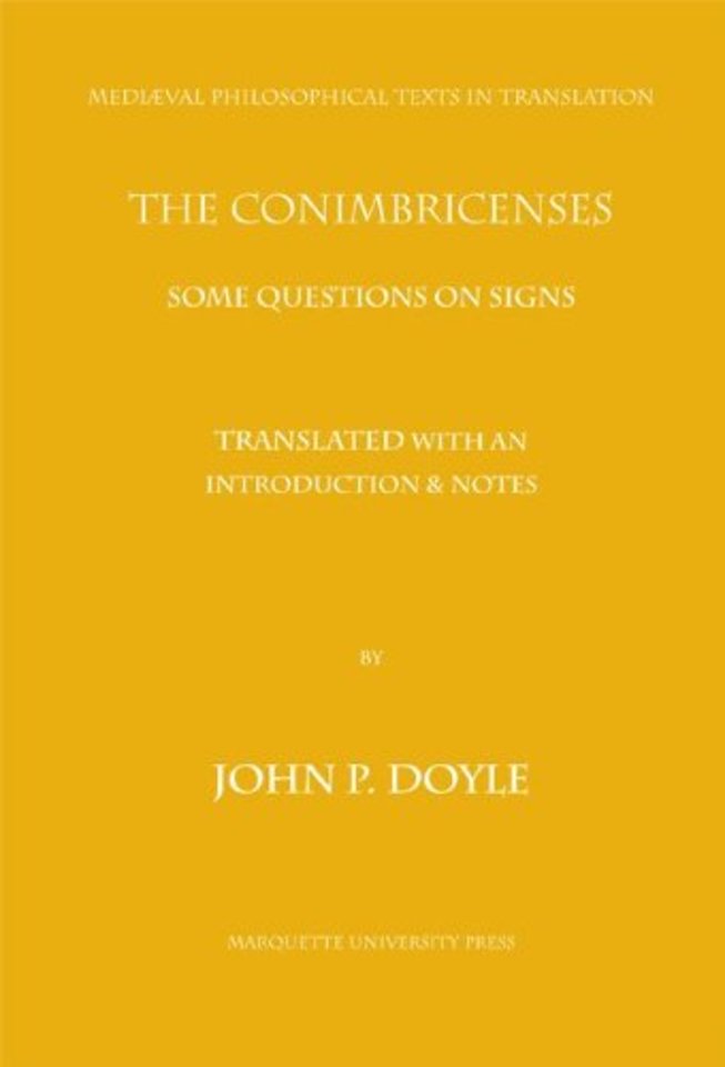 The  Conimbricenses – Some Questions on Signs
