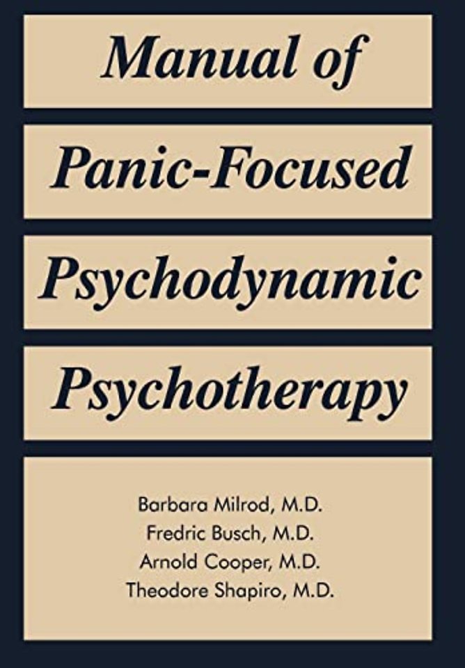 Manual of Panic-Focused Psychodynamic Psychotherapy